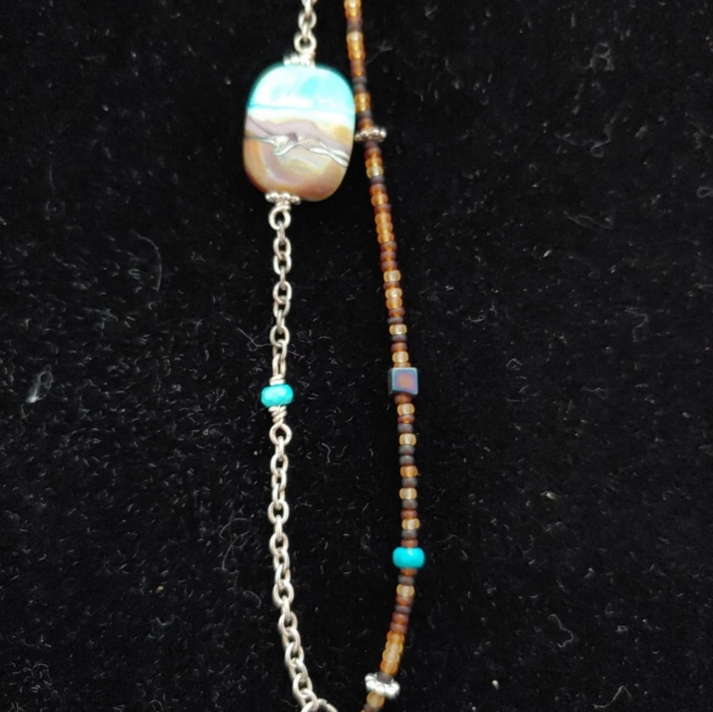 Bead and Stone Adjustable Bracelet